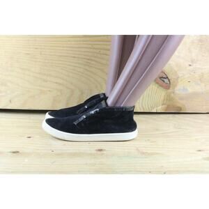 Vince Shoes Womens Sz 7.5M Black Suede Slip Ons Patton Flats